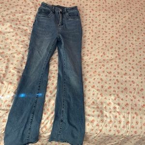 blue shein flare jeans